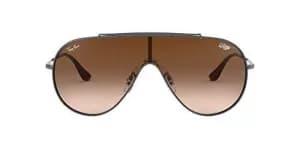 Ray-Ban Shield Sunglasses, Gunmetal/Brown, Women