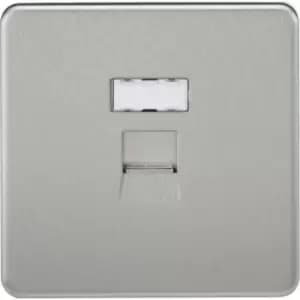 MLA Knightsbridge RJ45 Network Outlet Brushed Chrome - SFRJ45BC