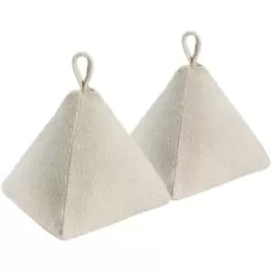 Chevron Door Stops - 20cm - Natural - Pack of 2 - Nicola Spring