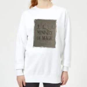 Harry Potter Ministry Of Magic Womens Sweatshirt - White - 3XL