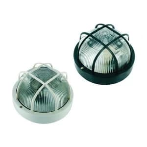 Byron Black Plastic Bulkhead Light - No Bulb