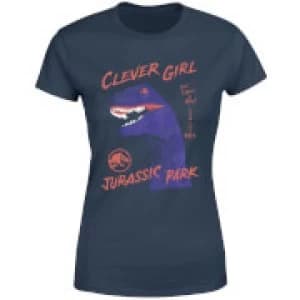 Jurassic Park Life Finds A Way Raptor Womens T-Shirt - Navy - L