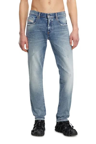 Diesel 2019 D-Strukt Slim Fit Jeans in Medium Blue