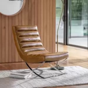 Gallery Direct Cassino Brown Leather Occasional Chair