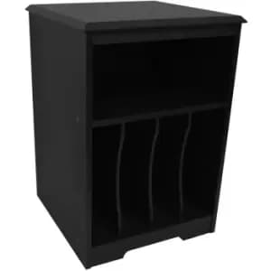 AUDIO - Turntable / LP Record / Vinyl Storage Side End / Bedside Table - Black - Black