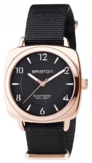 Briston Unisex Clubmaster Chic Black PVD Rose Gold 17536. Watch