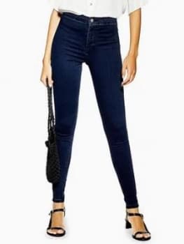 Topshop Joni Super High Waisted Power Stretch Indigo Skinny Jeans