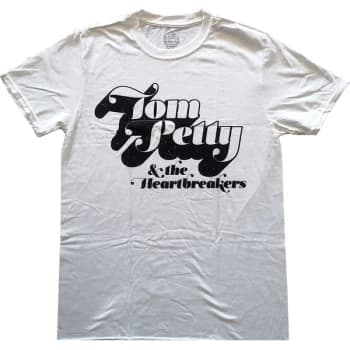 Tom Petty & The Heartbreakers - Logo Unisex Large T-Shirt - White