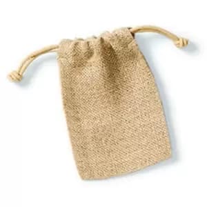 Westford Mill Jute Rope Close Plain Stuff Bag (XL) (Natural) - Natural