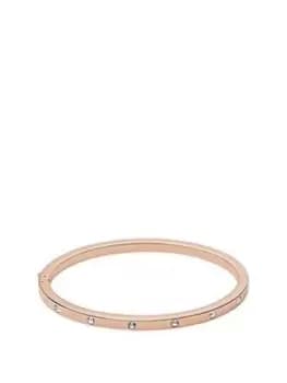 Fossil Pave Bangle - Rose, Rose Gold, Women