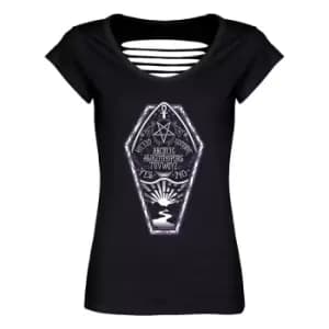 Grindstore Womens/Ladies Ouija Coffin T-Shirt (M) (Black)