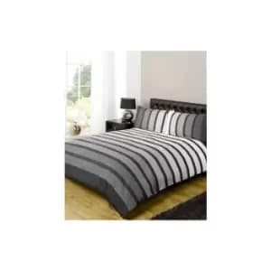 Soho Black Stripe Duvet Set, Black, King Size (230x220cm)