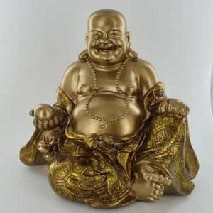 Gold Laughing Buddha Ornament H21cm