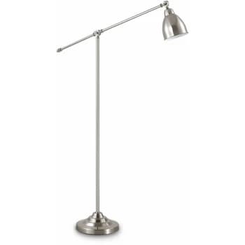 Ideal Lux Newton - 1 Light Adjustable Floor Lamp Nickel, E27