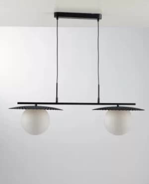Chaplin Globe Bar Ceiling Pendant, Black, E27