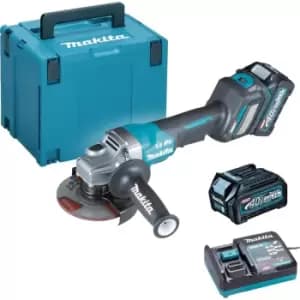 Makita GA029G 40v Max XGT Cordless Brushless Paddle Switch Angle Grinder 125mm 2 x 2.5ah Li-ion Charger Case