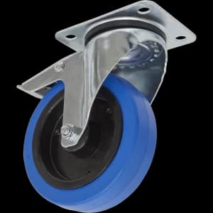 Sealey Swivel Plate Total Lock Castor Blue Elastic 125mm
