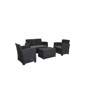 Faro 4 Seater Rattan Effect Set