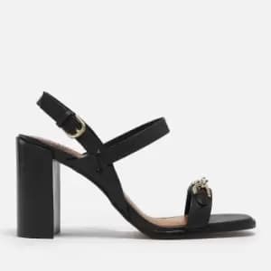 Dune Junior Leather Heeled Sandals - UK 4