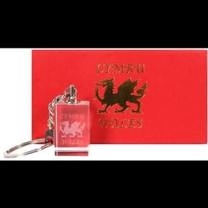 Welsh Wales Glass Keyring