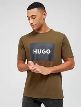 Hugo Dulive Large Logo Dark Green T-Shirt