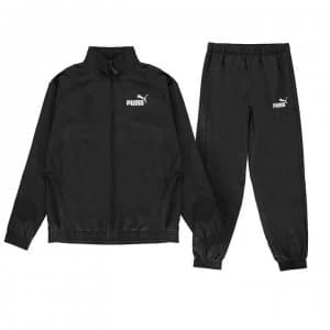Puma Woven Tracksuit Junior Boys - Black/White