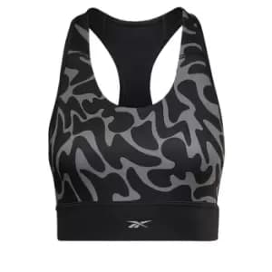 Reebok Running Printed Sports Bra Womens - Black