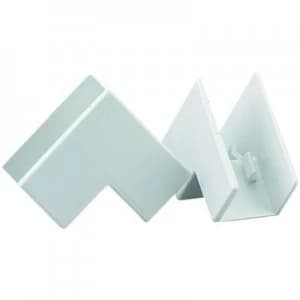 Wickes Mini Trunking Inside Angle - White 16 x 16mm Pack of 2