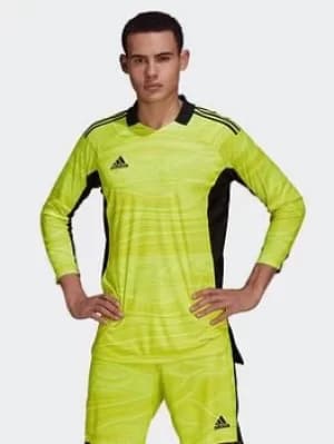 adidas Condivo 21 Primeblue Long Sleeve Goalkeeper Jersey, Yellow Size XS Men