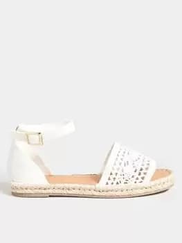 Long Tall Sally Espadrille Sandal White, Size 10, Women