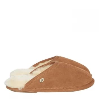 Just Sheepskin Shaftsbury Mule Slippers - Chestnut