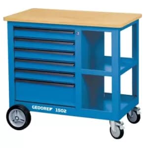 Gedore Mobile workbench with 6 drawers and vice