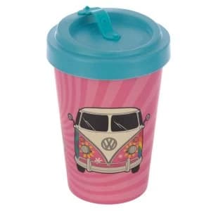 Volkswagen VW T1 Camper Bus Summer Love Screw Top Bamboo Composite Travel Mug