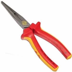 C.K Tools Redline VDE Insulated Straight Snipe Long Nose Pliers - 200mm