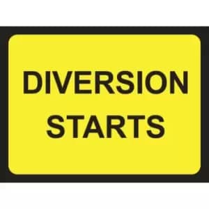 600 X 450MM Temporary Sign & Frame - Diversion Starts