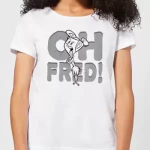The Flintstones Oh Fred! Womens T-Shirt - White - L
