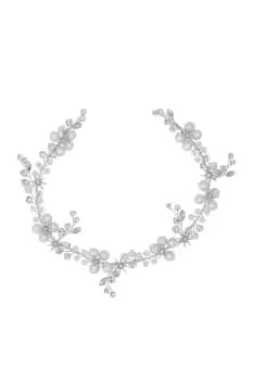 Silver Star And Pearl Hair Vine