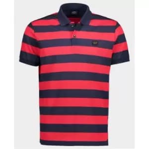 Paul And Shark Paul and Shark Stripe Polo Shirt Mens - Red