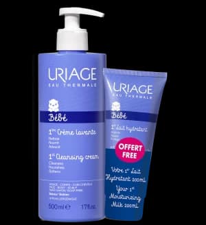 Uriage Promo Baby 1st Cleansing Cream 500ml + Moisturizing Milk 200ml