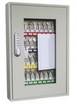 Phoenix KC0403E Clear View Key Cabinet with Electronic Lock- 50 Key Hooks
