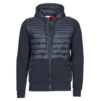 Tommy Hilfiger JACQUARD MIXED MEDIA ZIP HOODY mens Jacket in Blue - Sizes XXL,S,M,L,XL,UK XS,UK S,UK M,UK XL,UK XXL