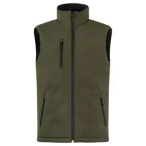 Clique Mens Softshell Padded Gilet (4XL) (Fog Green)
