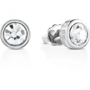 Ladies Guess Rhodium Plated Shiny Guess Earrings
