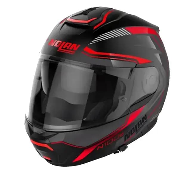 Nolan N100-6 Surveyor N-COM 021 Flat Black (Red White Anthracite) Modular Helmet Size 2XL