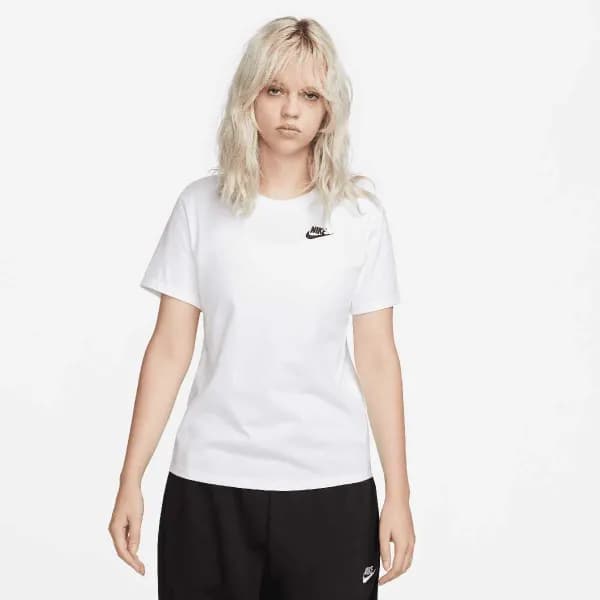 Nike W Club T-Shirt, White/(black)