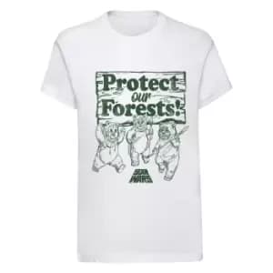 Star Wars Unisex Adult Ewok T-Shirt (L) (White)