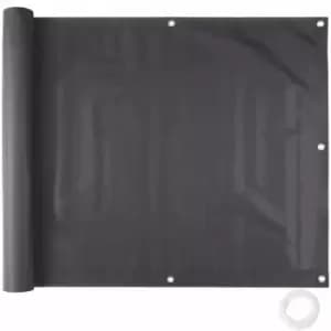 Tectake Balcony & Garden Privacy Screen Type 1 Black