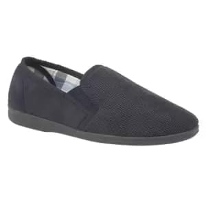 Sleepers Mens Harry Memory Foam Twin Gusset Slippers (6 UK) (Navy)