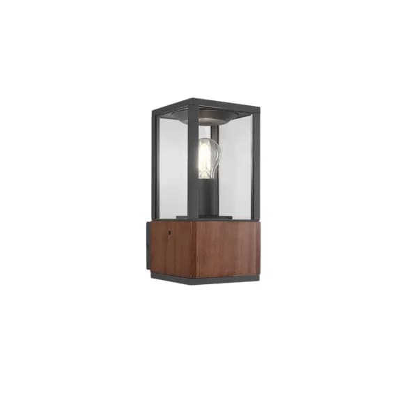 Garonne Modern Outdoor Wall Lantern Wood coloured IP44
