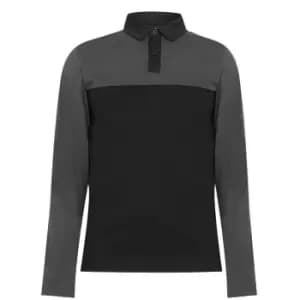 Boss Plisy LS Polo Shirt - Black